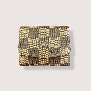 Authentic LOUIS VUITTON Cufflink Case Damier Ebene